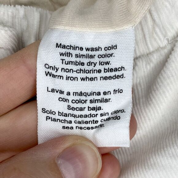 Oliver & Rain Off White Unisex Gender Neutral Corduroy Lined Pants Size 2T - Picture 6 of 7